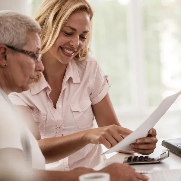An image showing a family discussing final expense insurance.