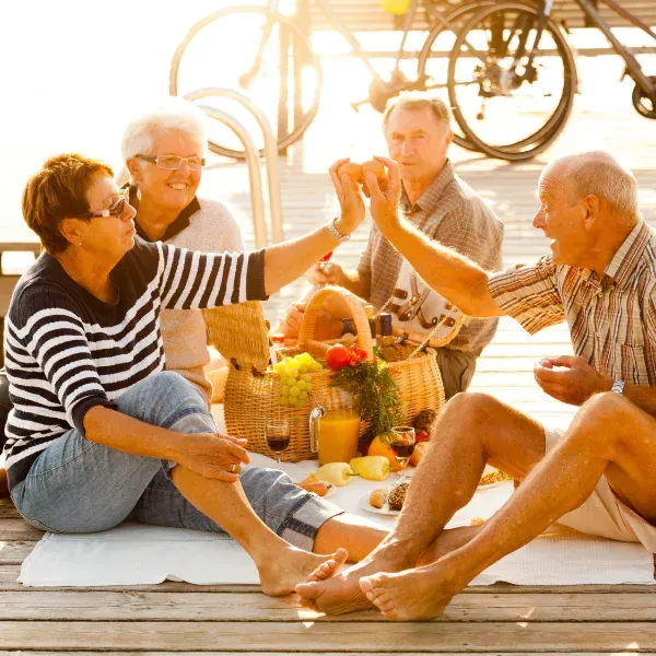 An image of retirees enjoying peace of mind with universal life insurance in Spartanburg.