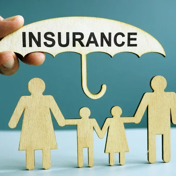 Image of a family protected by term life insurance.