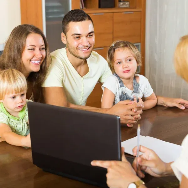 Image showing a satisfied family after securing term life insurance in South Carolina.