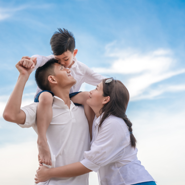 Image showing a happy family after securing whole life insurance in Spartanburg.