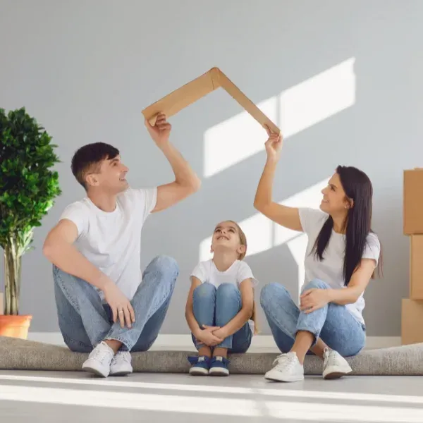 An image showing a family feeling secure about their financial future with term life insurance in Greenville, SC.