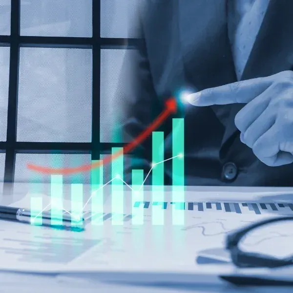 An image of a graph showing potential growth of universal index life insurance.