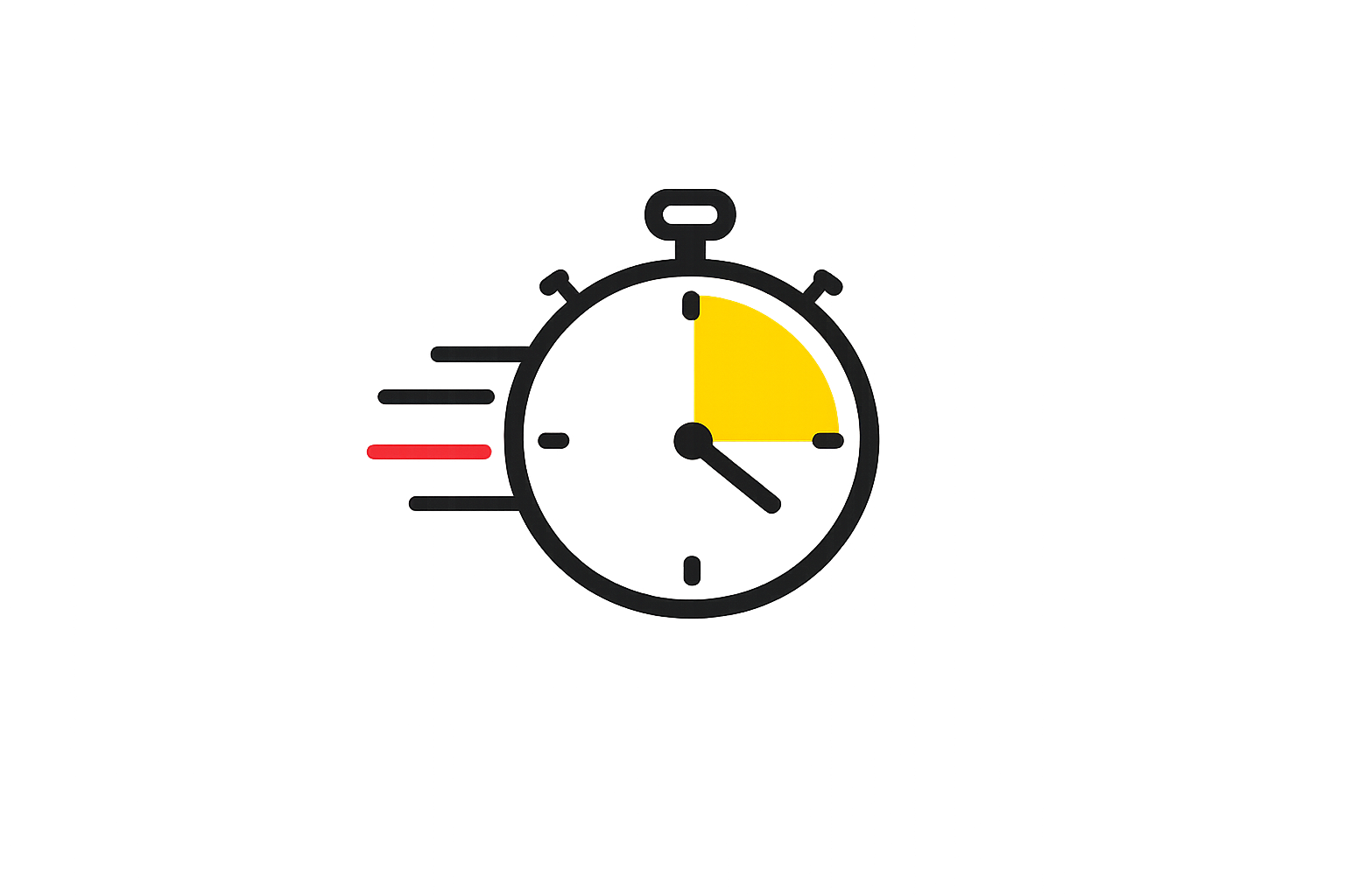 Pictogram van een stopwatch voor oefenen met volledige WRM Fase 2B-examens onder tijdsdruk