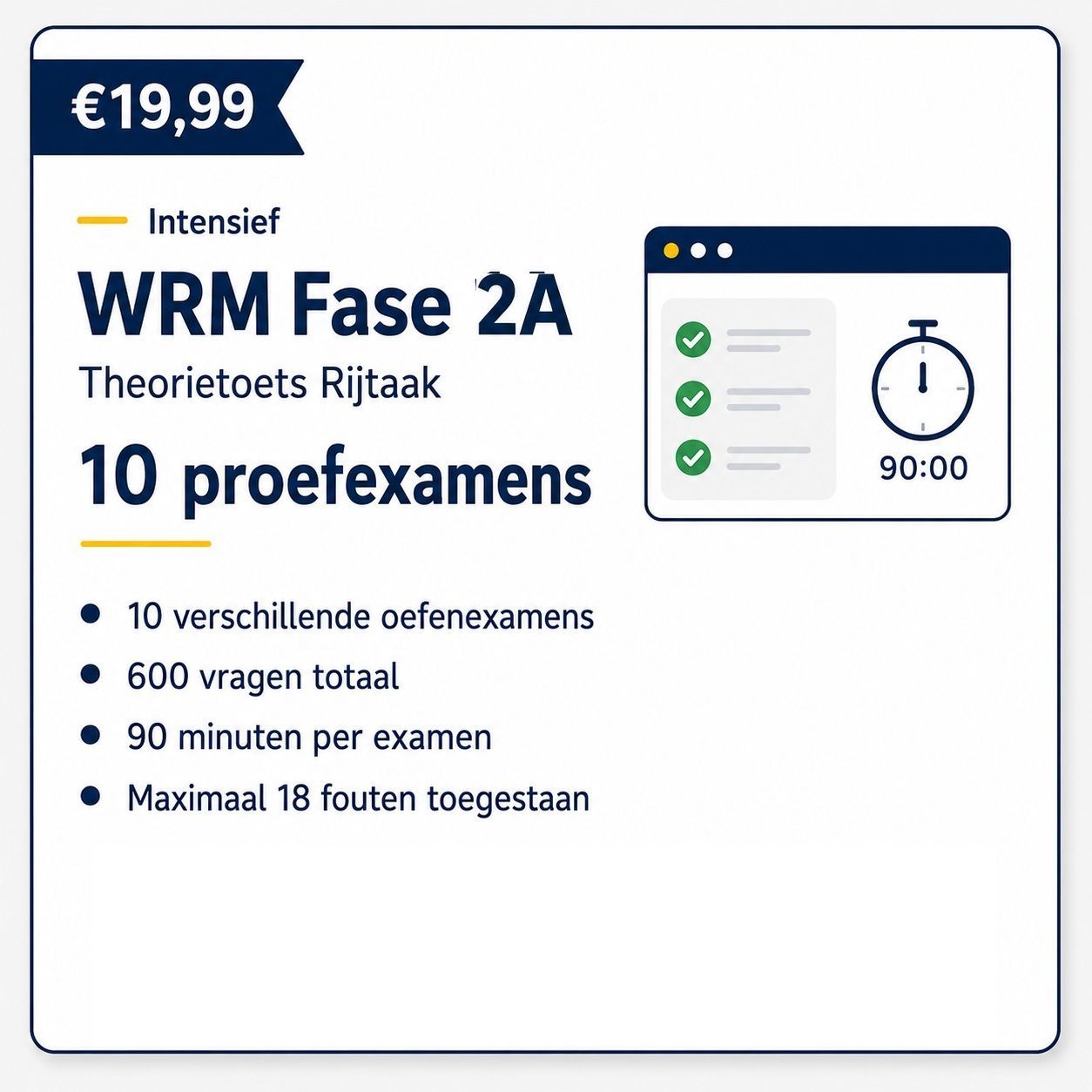 WRM Fase 2A – Didactiek Lesvoorbereiding – 10 proefexamens