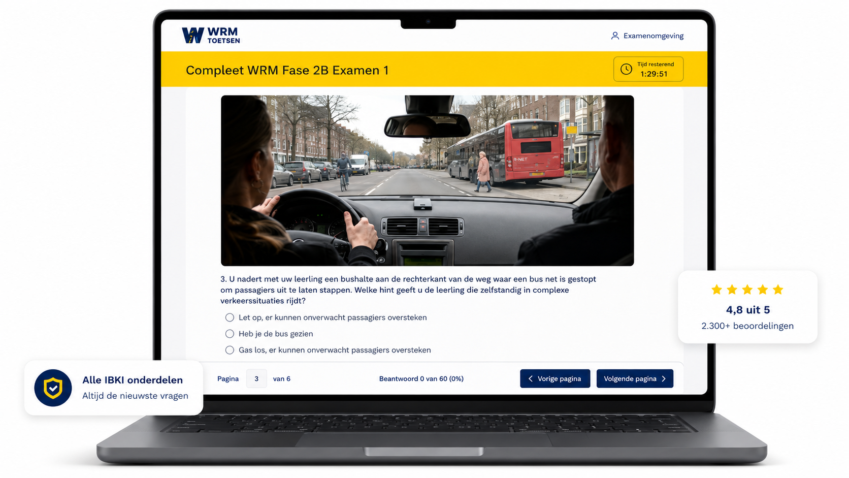 WRM Fase 2B Compleet met oefentoets, foutanalyse en AI-meester op laptop, tablet en smartphone