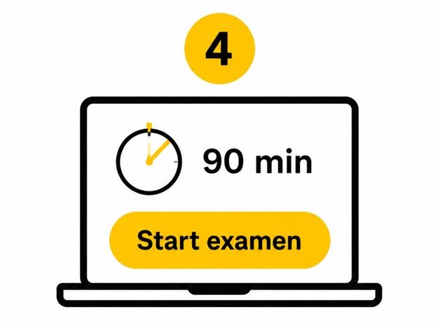 Pictogram van een laptop voor het starten van een WRM Fase 2B-oefenexamen