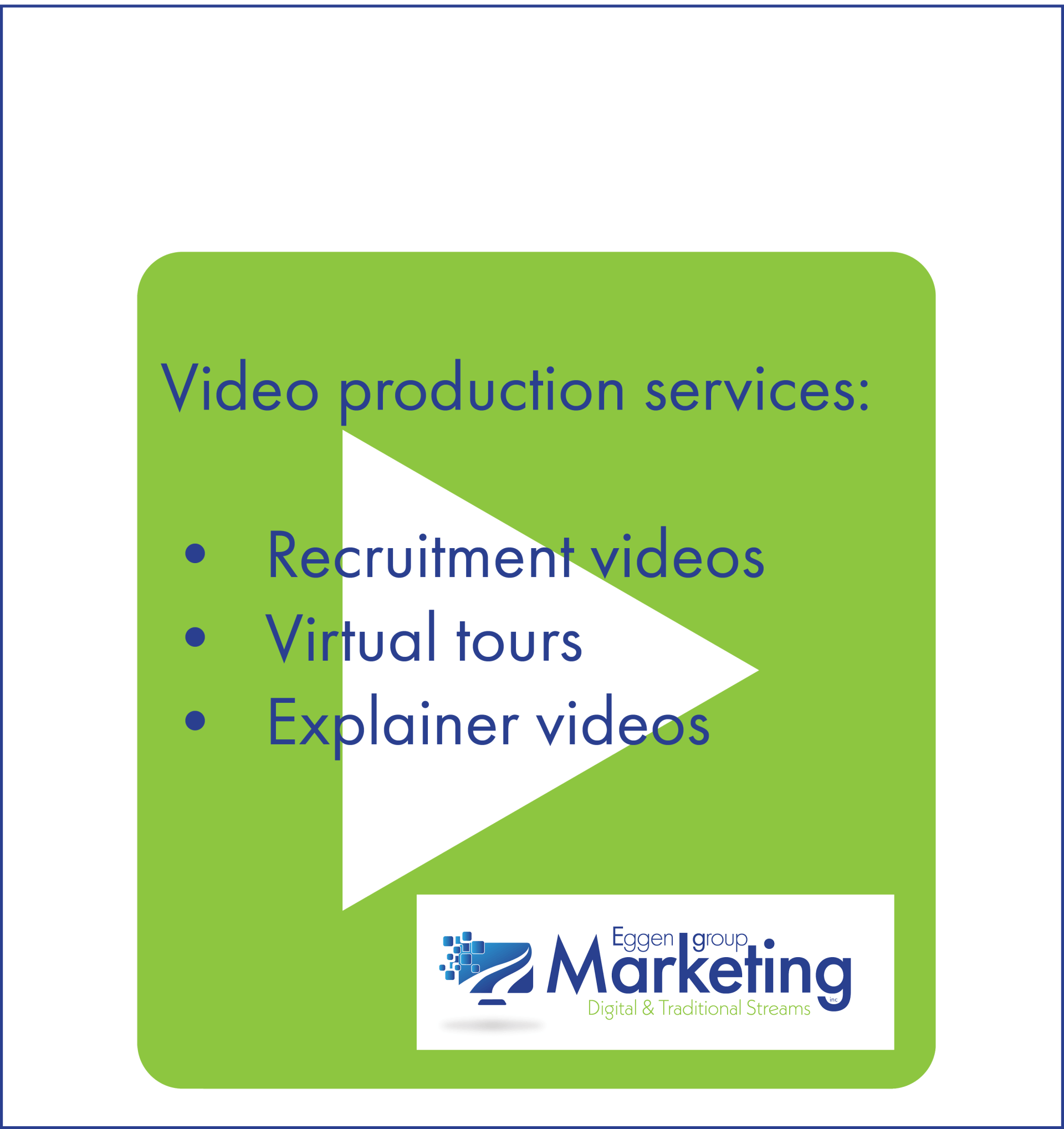 Announcing video production services for recruitment videos, virtual tours, and explainer videos