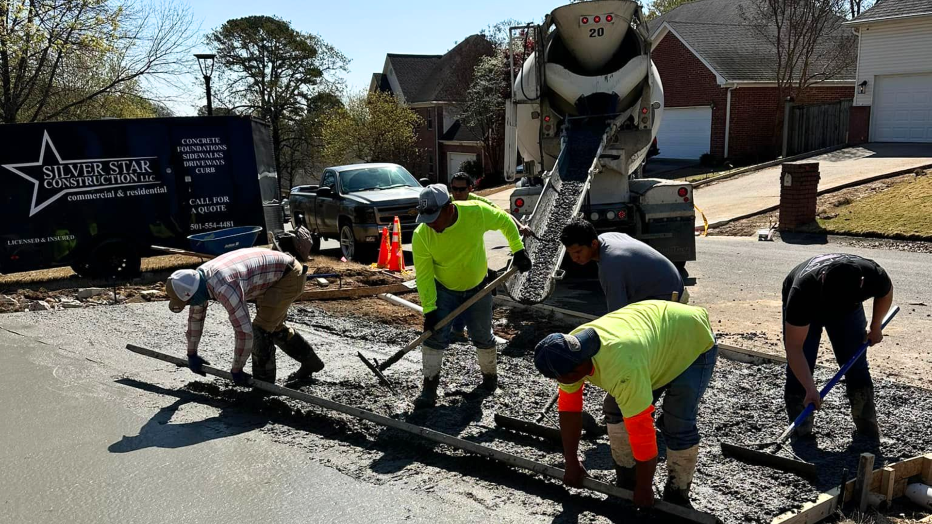 Residential and commercial concrete services in Central Arkansas, including driveways, patios, etc.