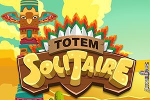 A cartoon illustration of a totem solitaire game.