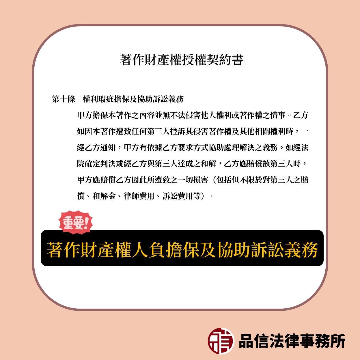 著作財產權授權契約