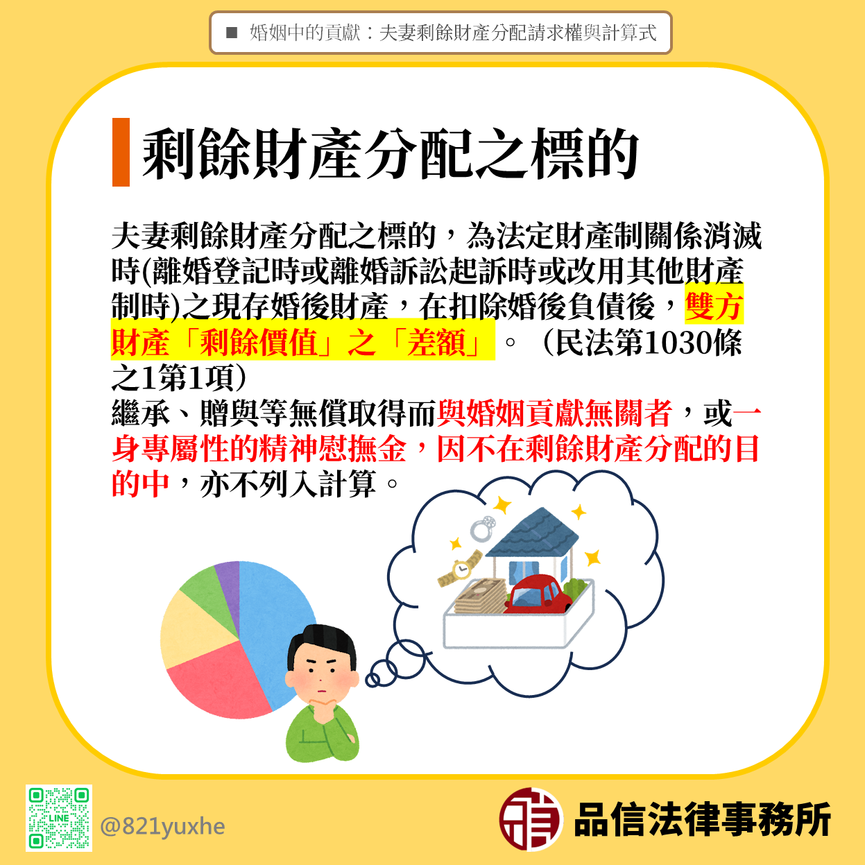 夫妻剩餘財產分配之標的