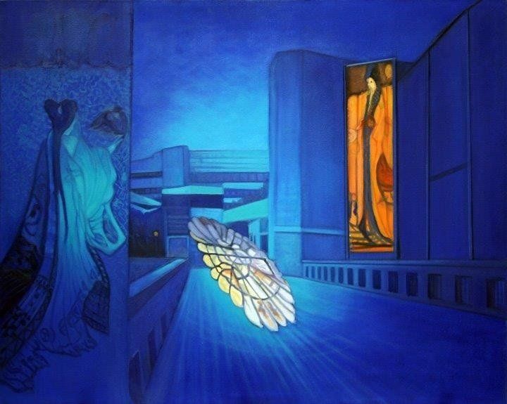 Bridging Cultures Oil Painting Ann Hart annhart.com.au