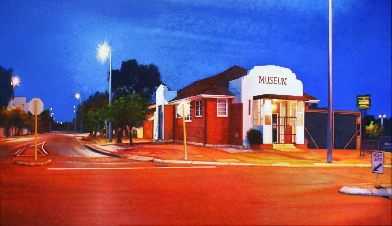 Night at the Rockingham Museum Oil Painting Ann Hart annhart.com.au