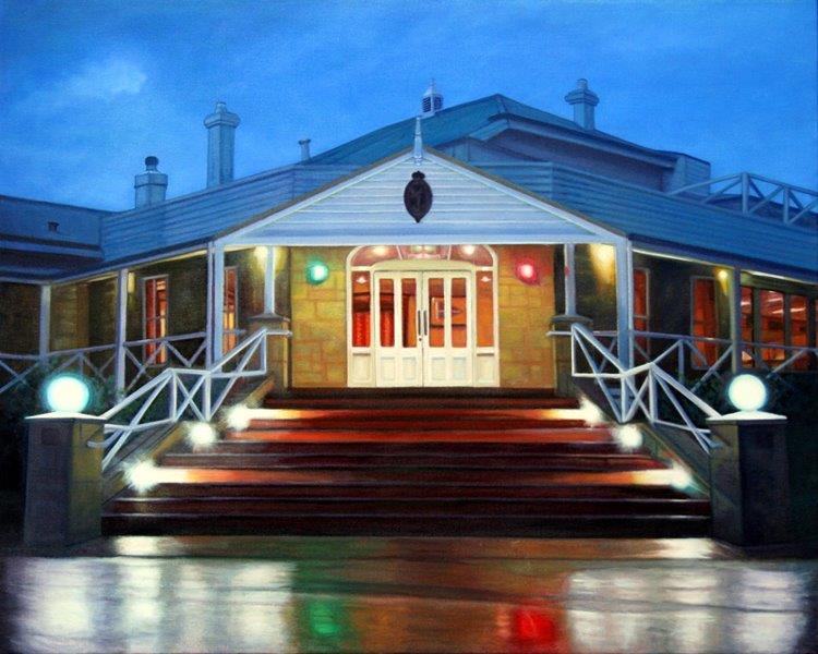 Royal Freshwater Bay Yacht Club Oil Painting Ann Hart annhart.com.au
