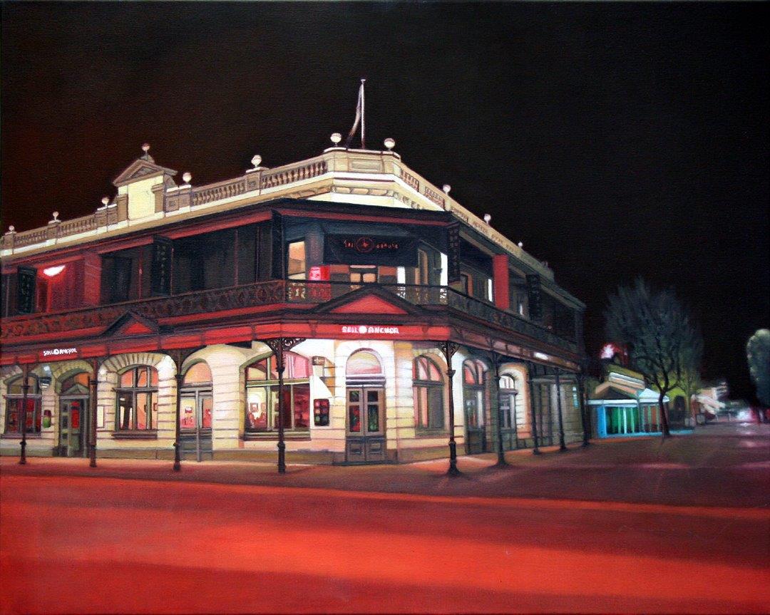 Sail and Anchor Hotel (Fremantle WA) Oil Painting Ann Hart annhart.com.au