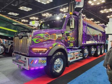 Purple Truck Display in the Truck Show