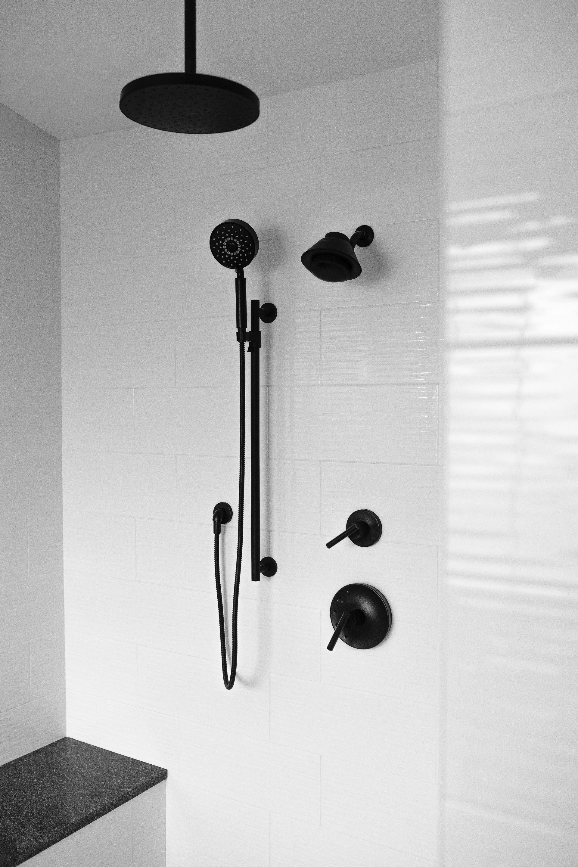 Delray renovated shower tile