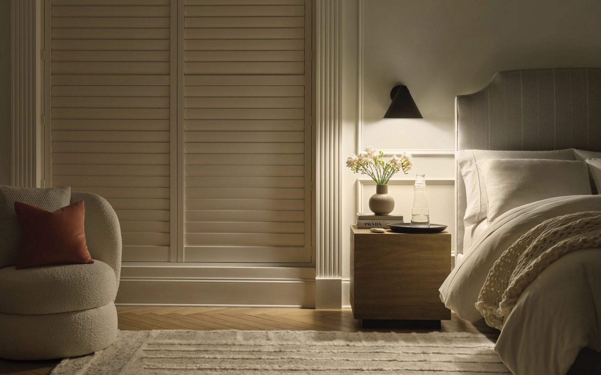 Hunter Douglas Palm Beach™ Polysatin™ Vinyl Shutters