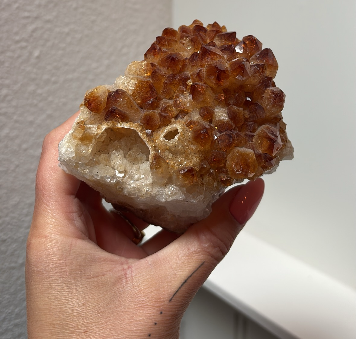 Citriencluster gebrande Amethist