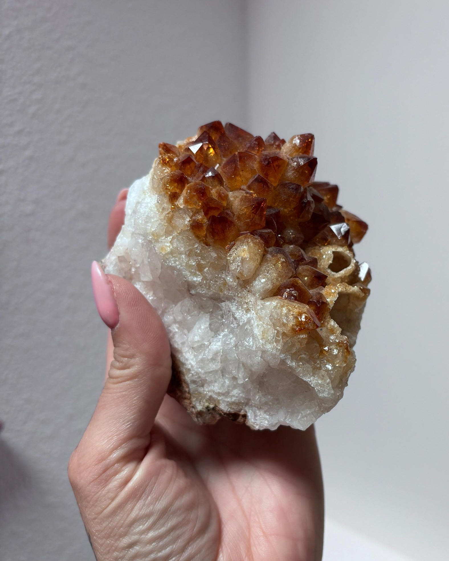 Citriencluster gebrande Amethist
