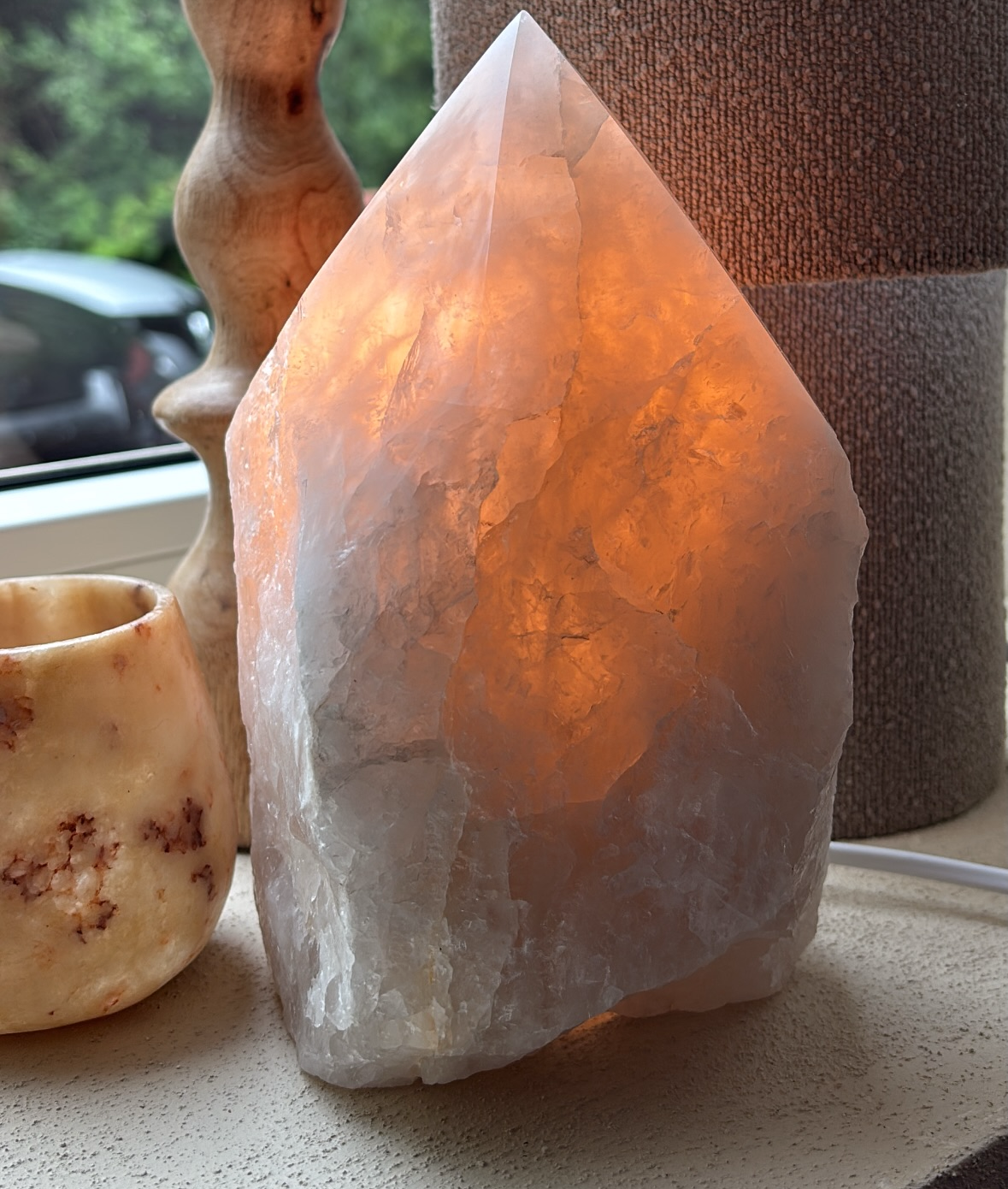 Bergkristal lamp