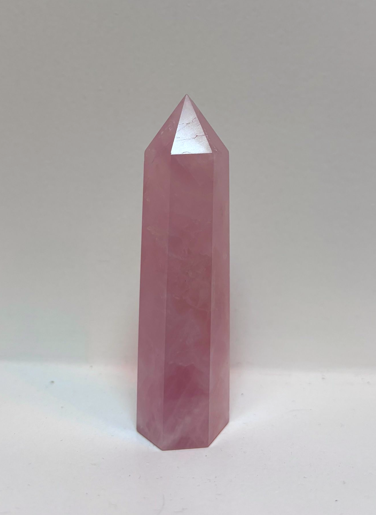 Edelsteen Punt Rozekwarts 9 cm