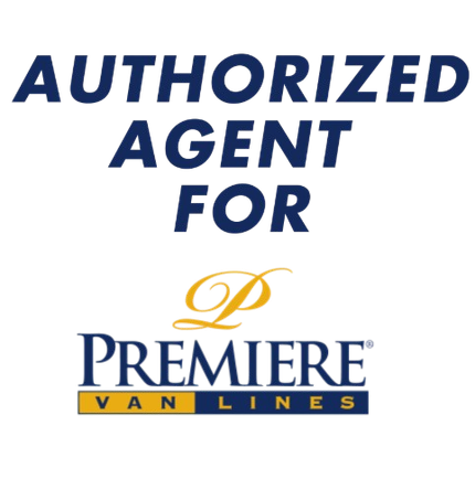 Authorized Agent for Premier Van Lines logo in blue and gold text