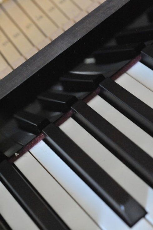 Dettaglio sui tasti di un pianoforte