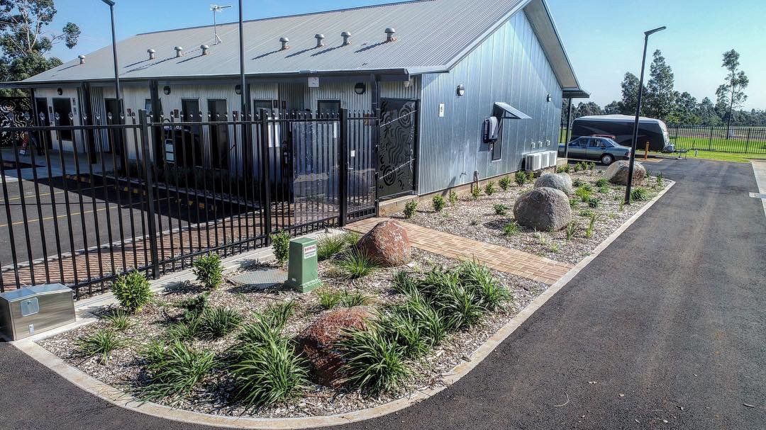 road and garden with fence