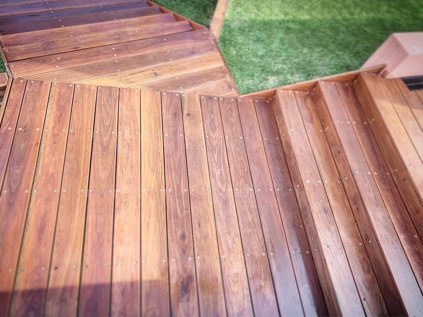 wooden path and stairs