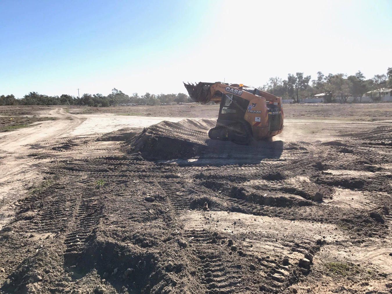 machine clearing land