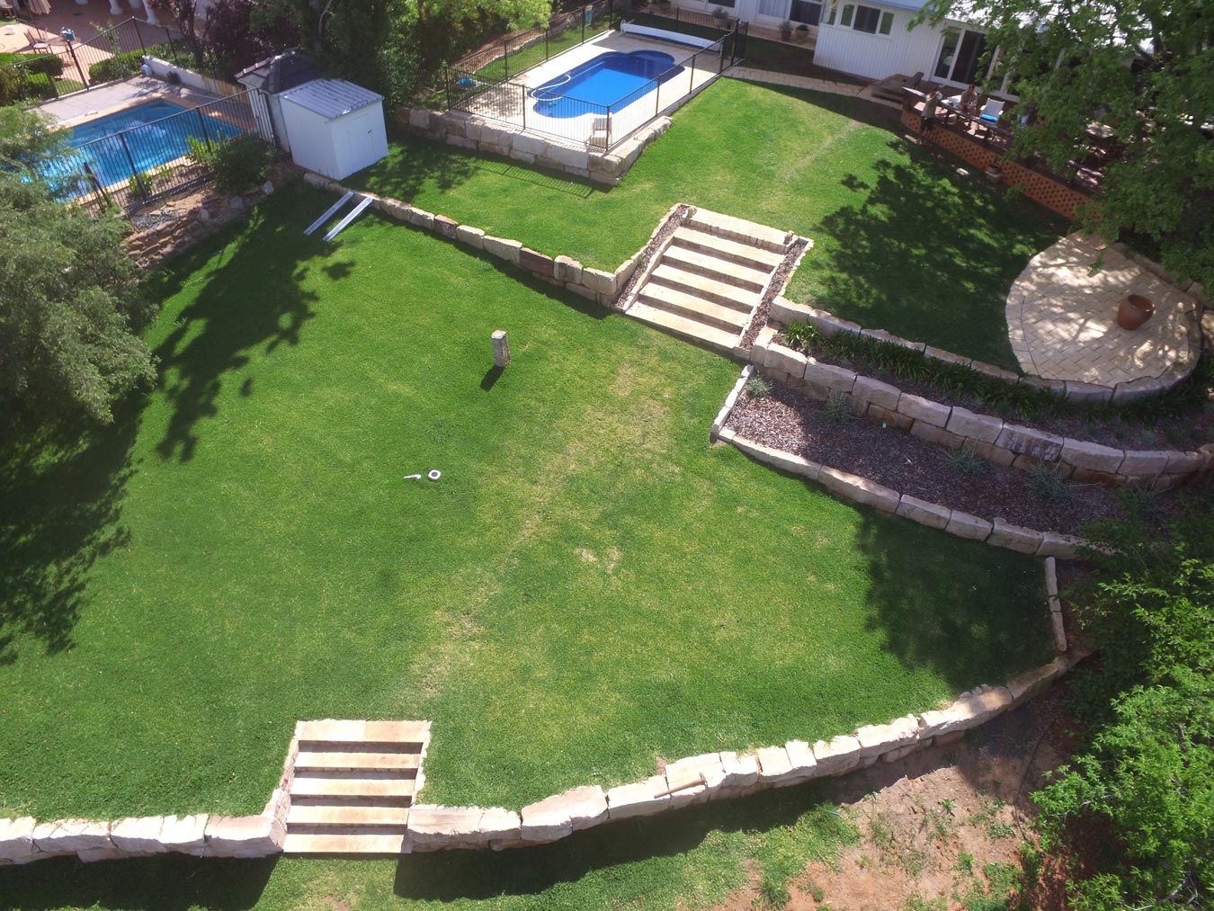 residential-landscaping aerial view