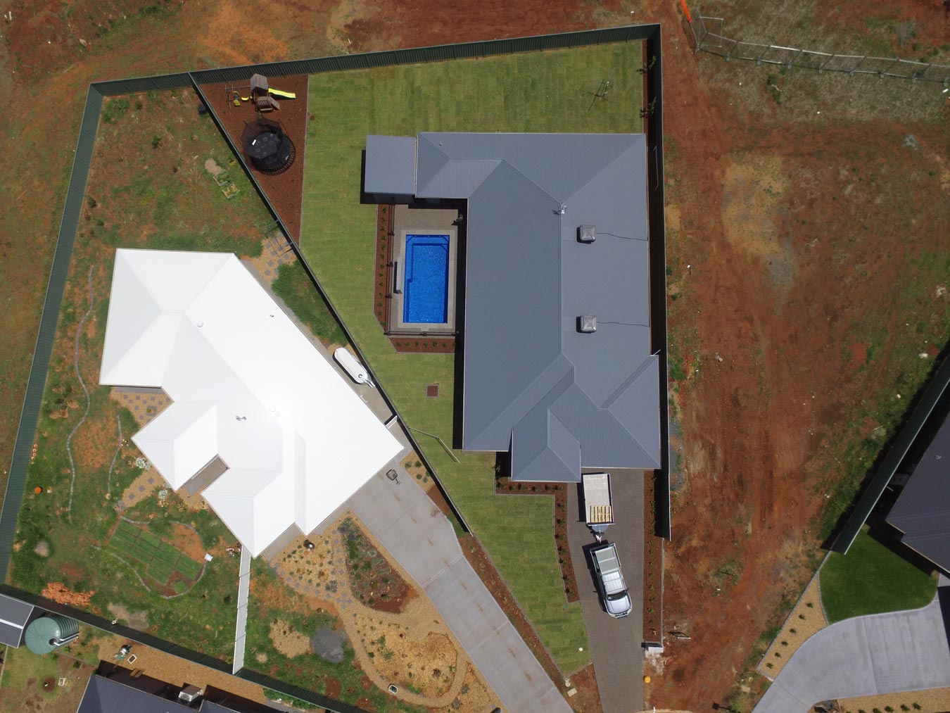 residential-landscaping aerial view