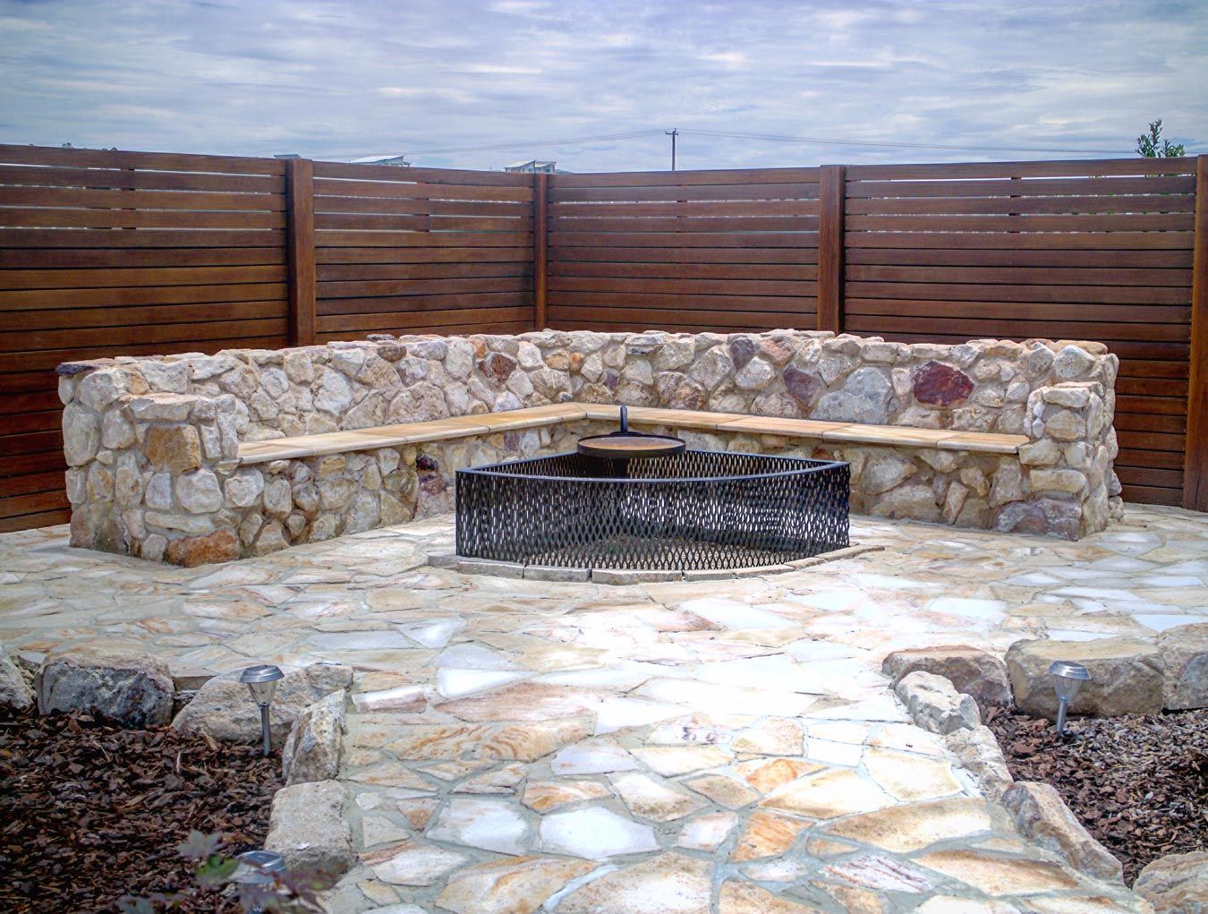 residential-stone fire pit