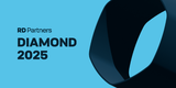 É um logotipo para parceiros da rd station diamond 2024.