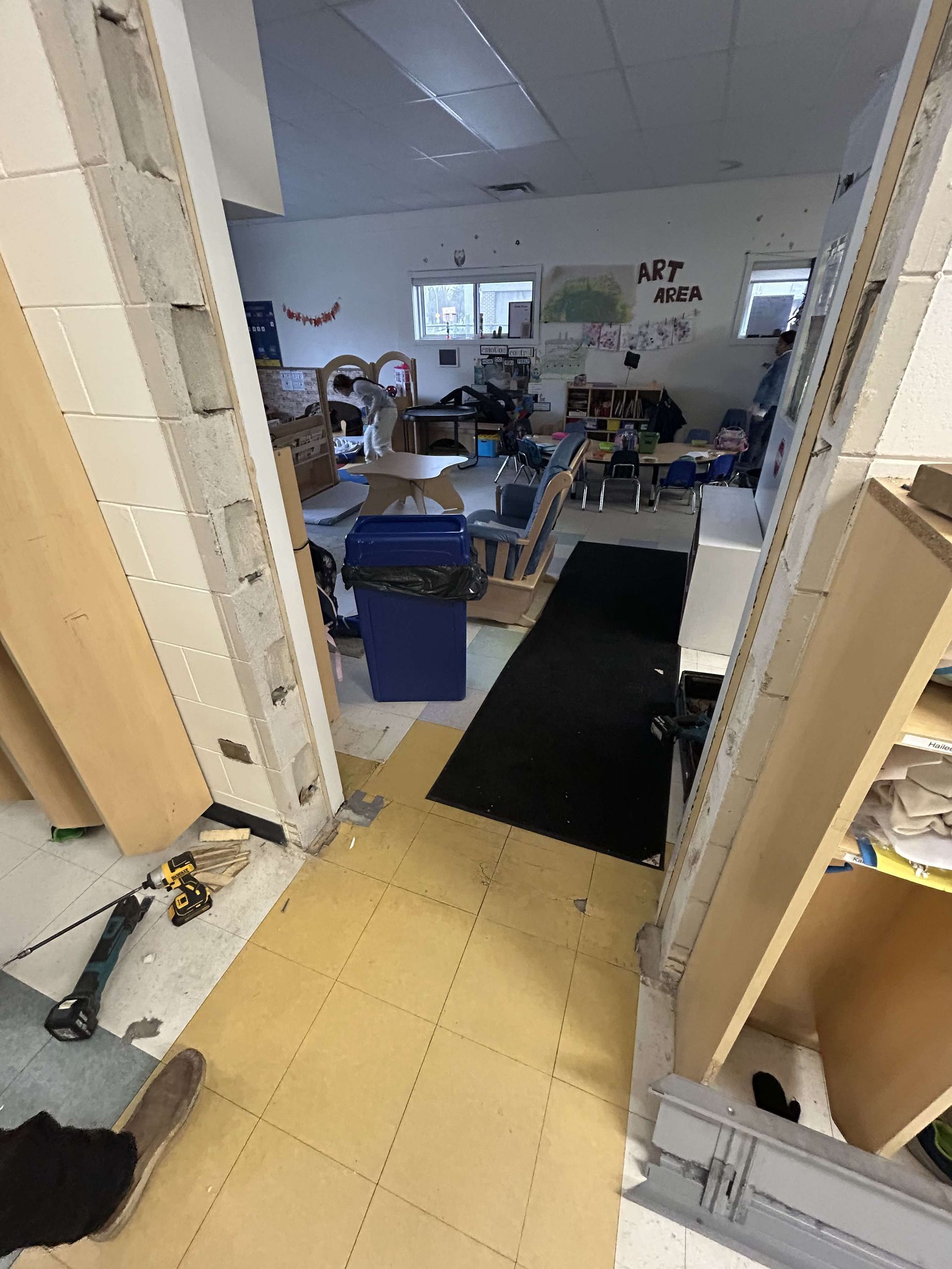 metal door frame preparation 