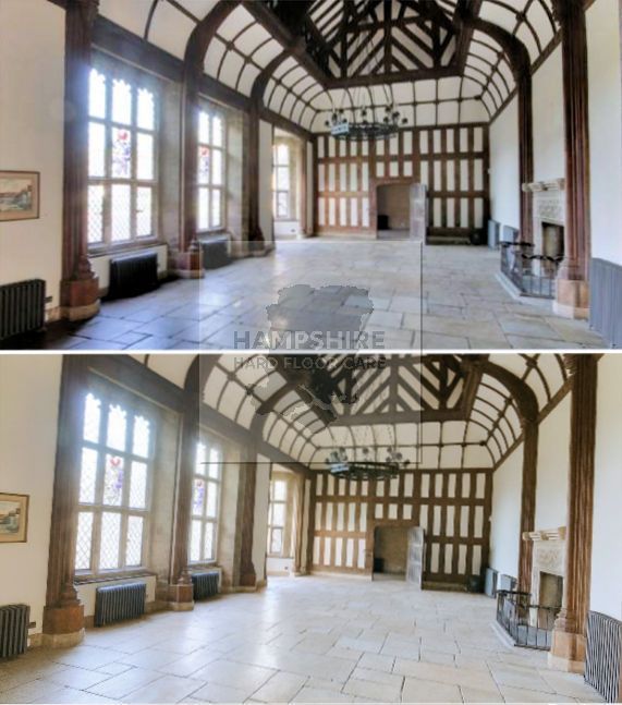 heritage limestone floor cleaned and sealed