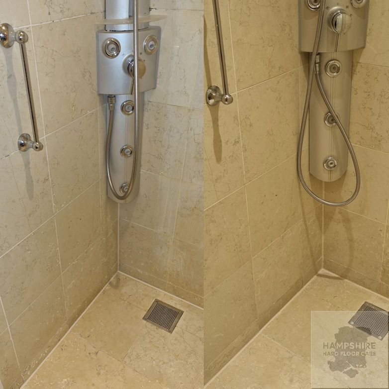 Limestone Shower Restoration