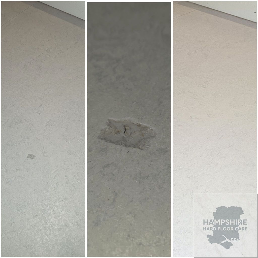 Marmoleum Linoleum Floor scratch chip repair