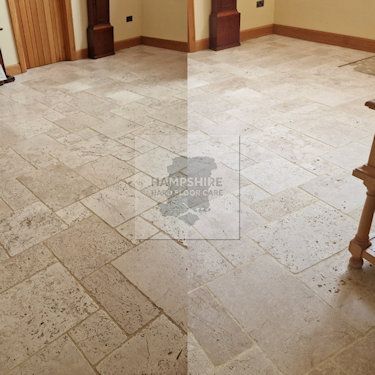 Travertine Restoration Floor Cleaning Winchester