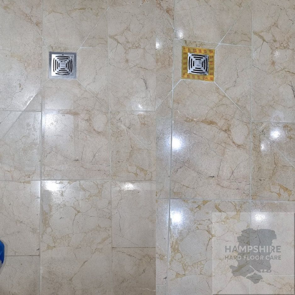 Applying penetrating sealer to protect polished marble from staining