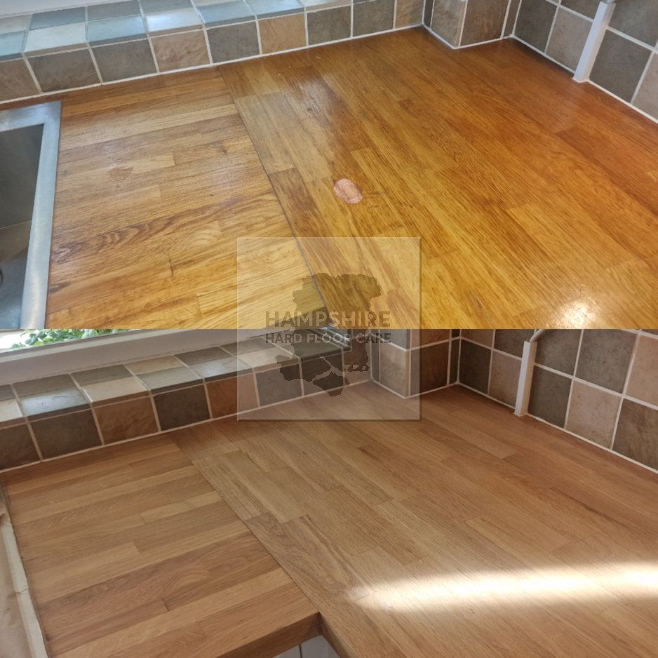 Wood worktop in Hampshire refinished with protective oil for long-term durability