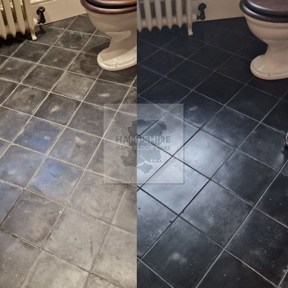 Quarry Tile Floor Restoration Cleaning Hampshire