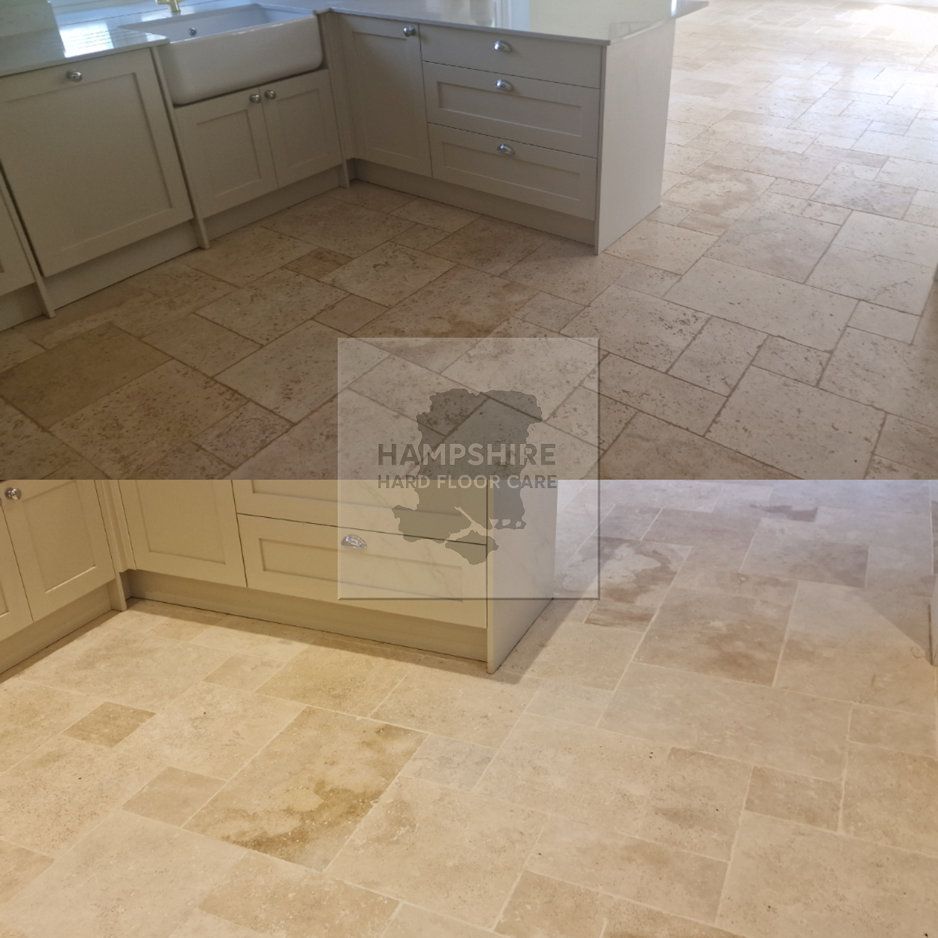 Country home stone floor cleaning