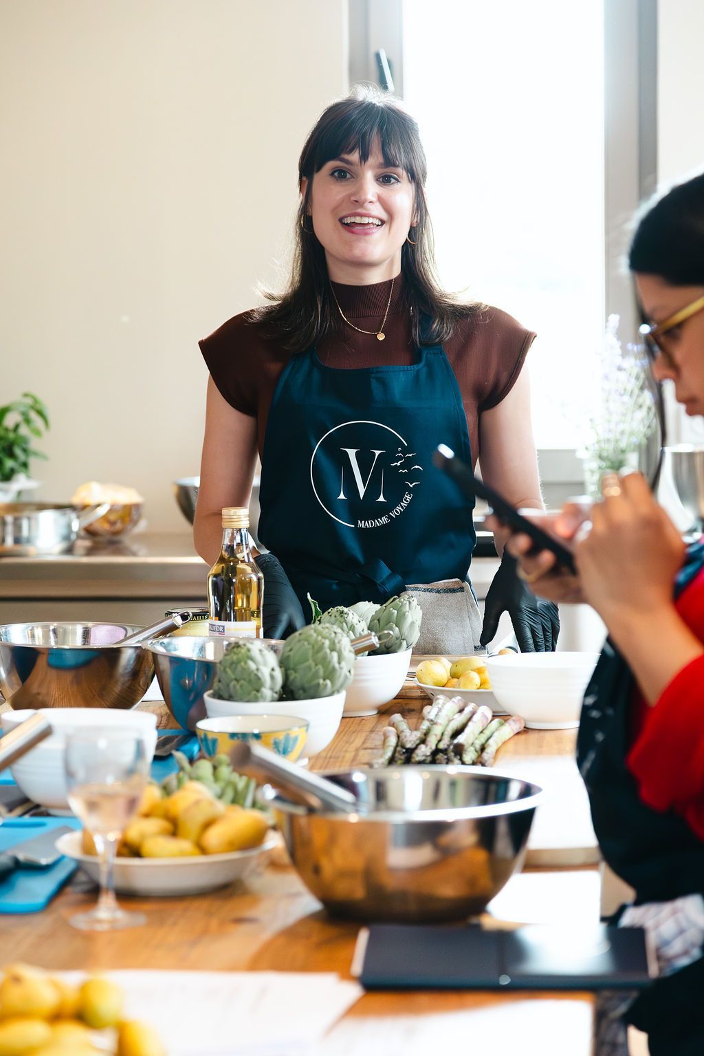 Emelia Jackson cooking in france