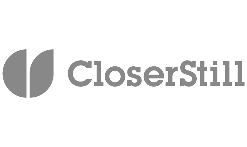 a closer still logo on a white background .