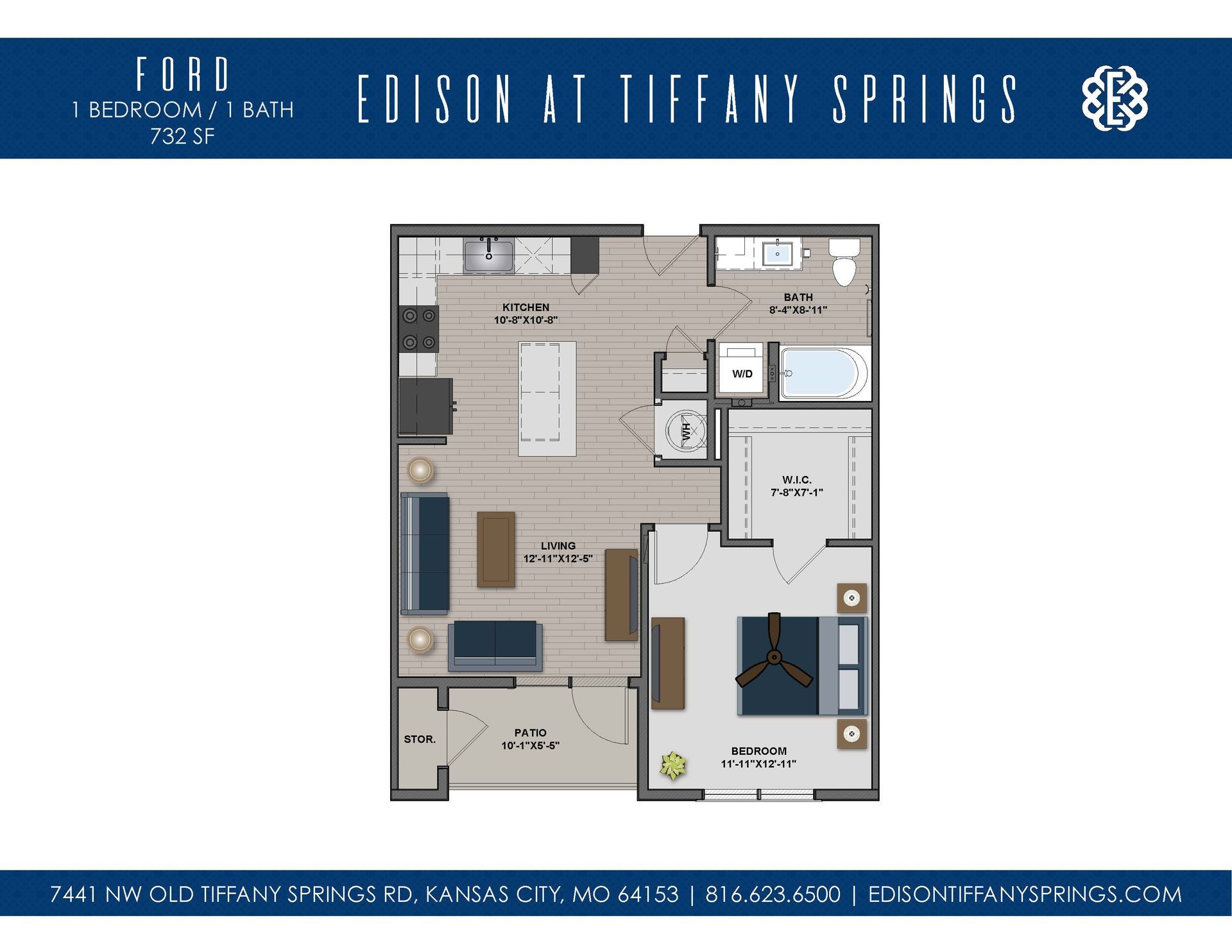 A floor plan for edison at tiffany springs