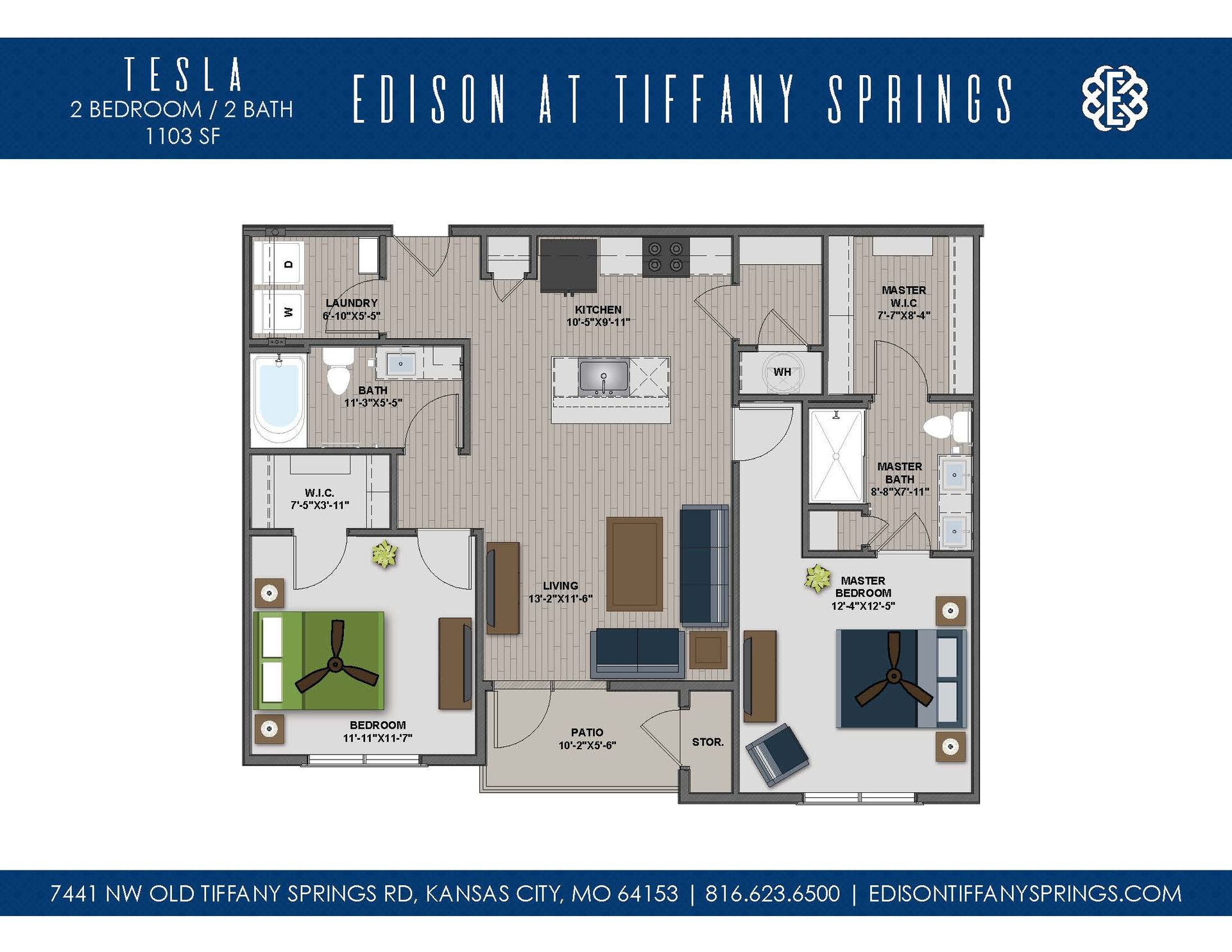 A floor plan for edison at tiffany springs