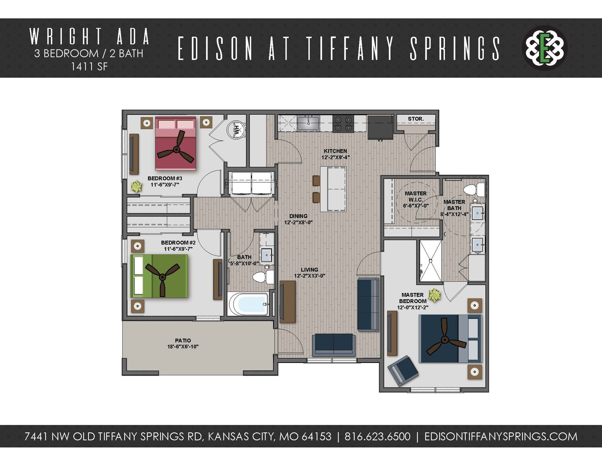 A floor plan of a house in tiffany springs